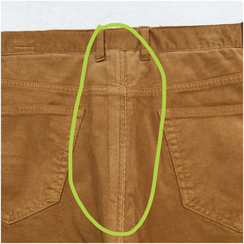 Peter Millar Mens Corduroy Pants Brown Size 42 Straight Casual Trousers (ALTERED